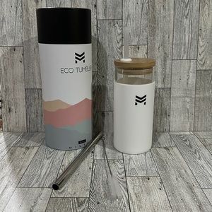 Miltek eco tumbler 18.5 oz glass bamboo tumbler NEW